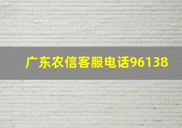 广东农信客服电话96138