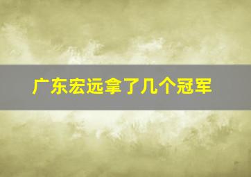 广东宏远拿了几个冠军