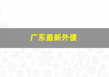 广东最新外援