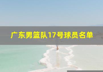 广东男篮队17号球员名单