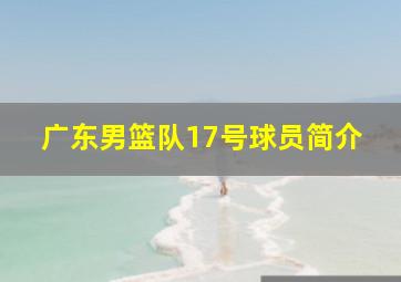 广东男篮队17号球员简介