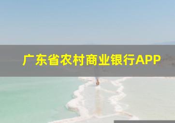 广东省农村商业银行APP