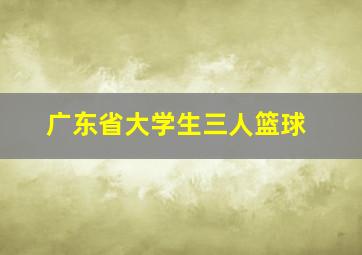 广东省大学生三人篮球