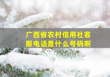 广西省农村信用社客服电话是什么号码啊