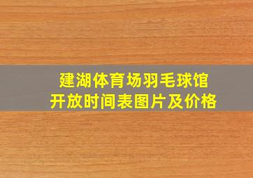 建湖体育场羽毛球馆开放时间表图片及价格