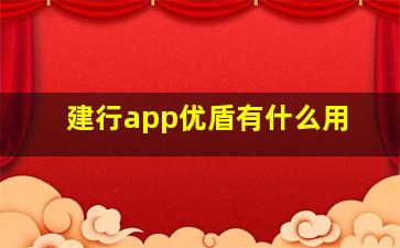 建行app优盾有什么用