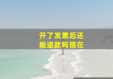 开了发票后还能退款吗现在