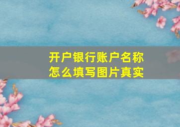 开户银行账户名称怎么填写图片真实