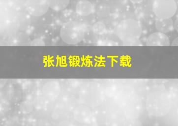 张旭锻炼法下载