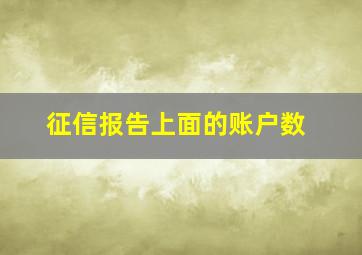 征信报告上面的账户数