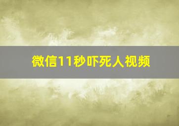 微信11秒吓死人视频