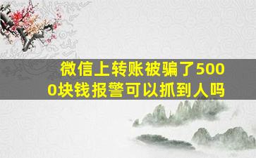 微信上转账被骗了5000块钱报警可以抓到人吗