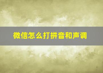 微信怎么打拼音和声调