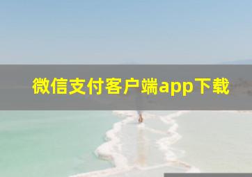 微信支付客户端app下载