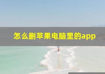 怎么删苹果电脑里的app