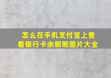 怎么在手机支付宝上查看银行卡余额呢图片大全