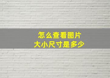 怎么查看图片大小尺寸是多少