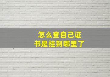 怎么查自己证书是挂到哪里了