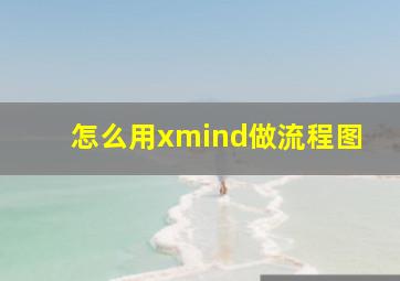 怎么用xmind做流程图