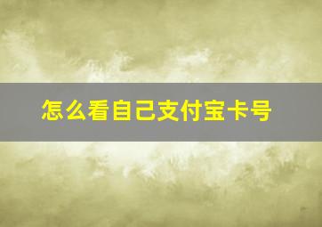 怎么看自己支付宝卡号