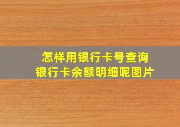 怎样用银行卡号查询银行卡余额明细呢图片