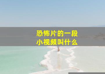 恐怖片的一段小视频叫什么