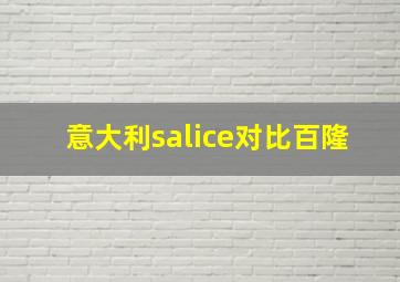 意大利salice对比百隆