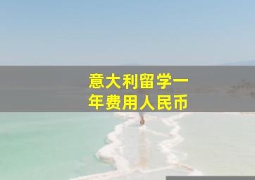 意大利留学一年费用人民币