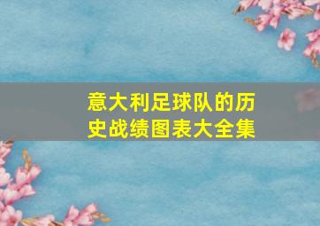 意大利足球队的历史战绩图表大全集