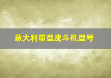 意大利重型战斗机型号