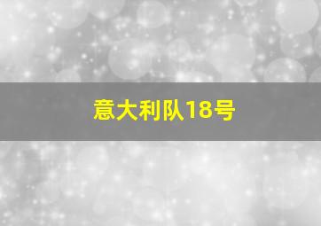 意大利队18号