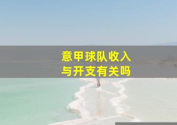 意甲球队收入与开支有关吗