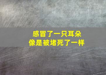 感冒了一只耳朵像是被堵死了一样