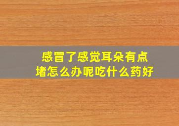 感冒了感觉耳朵有点堵怎么办呢吃什么药好