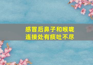 感冒后鼻子和喉咙连接处有痰吐不尽