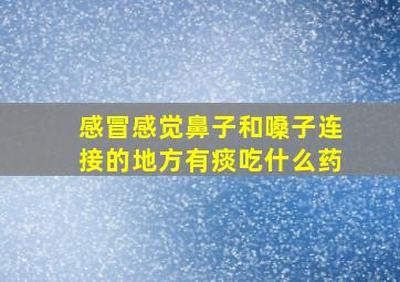 感冒感觉鼻子和嗓子连接的地方有痰吃什么药