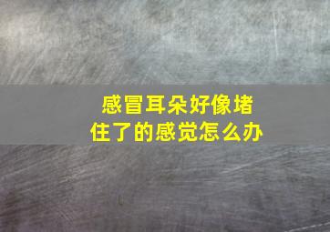 感冒耳朵好像堵住了的感觉怎么办