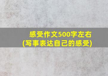 感受作文500字左右(写事表达自己的感受)