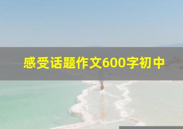 感受话题作文600字初中