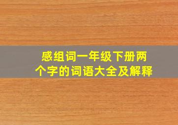 感组词一年级下册两个字的词语大全及解释