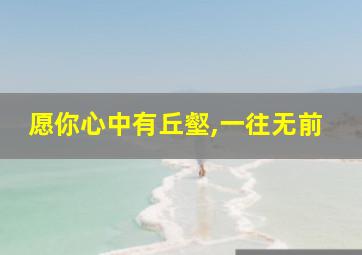 愿你心中有丘壑,一往无前