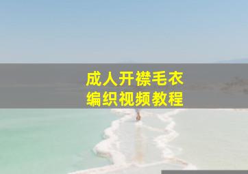 成人开襟毛衣编织视频教程