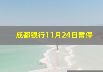 成都银行11月24日暂停