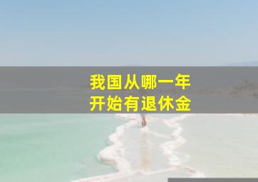 我国从哪一年开始有退休金