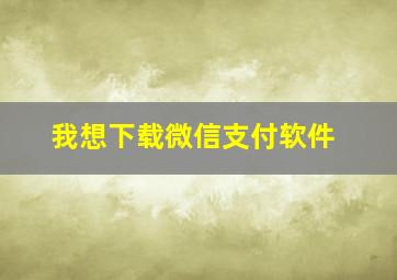 我想下载微信支付软件