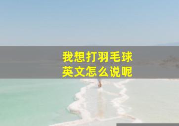 我想打羽毛球英文怎么说呢