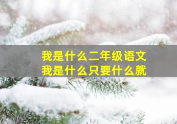 我是什么二年级语文我是什么只要什么就