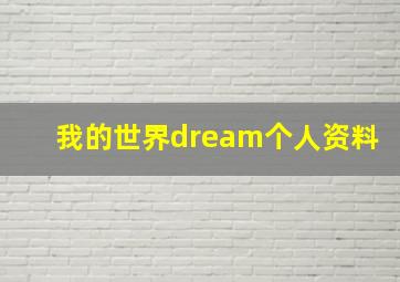 我的世界dream个人资料