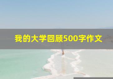 我的大学回顾500字作文