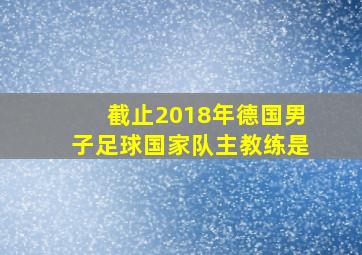 截止2018年德国男子足球国家队主教练是